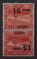 1921, SAAR 73 A NK III * Aufdruck KOPFSTEHEND/Normal Im PAAR, SELTEN 1000,-€ - Ungebraucht