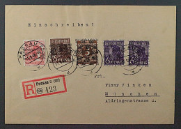 BIZONE II/II, Ziffer 3 Pfg Netzaufdruck Auf R-Brief, Fotoattest, SELTEN, 600,-€+ - Briefe U. Dokumente