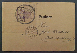 1923, BRUCKMÜHL 1, Postverschlußzettel 30.000 Mk. Auf Postkarte, SELTEN, 1000,-€ - 1922-1923 Emisiones Locales