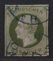 1861, HANNOVER 18, König Georg 10 Gr. Grün, Sauber Gestempelt, Geprüft 1700,-€ - Hanover