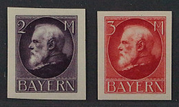 BAYERN 105-06 I U ** Ludwig 2 + 3 Mk. Friedensdruck UNGEZÄHNT, Geprüft 270,-€ - Mint