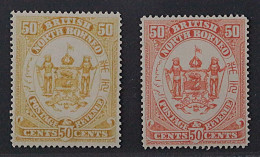 Nordborneo 35 P ** 1888, 50 C. PROBEDRUCK In Gelb+gelborange, Postfrisch, SELTEN - Noord Borneo (...-1963)