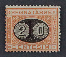 Italien 16 * 1890, Oval-Aufdruck 20 Cmi. Originalgummi, Zarte Falzspur, 500 € - Neufs