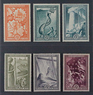 1951, GRIECHENLAND 582-87 ** Marshall Plan, 6 Werte Komplett, Postfrisch, 240,-€ - Unused Stamps