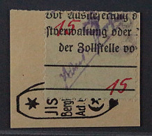 GROSSRÄSCHEN V 11 C, Zoll-Begleitschein 10 Pfg. Briefstück, Geprüft, KW 500,-€ - Usati