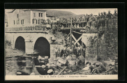 CPA Vic A. D. Seille, Deutsche Des Soldats An Der Gesprengten Pont  - Vic Sur Seille