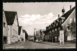 AK Bad Wurzach, Marktstrasse, Reklame Hotel Rössle  - Bad Wurzach