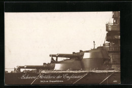 Pc Schwere Artillerie Eines Englischen Kriegsschiffes, 34,3 Cm Doppeltürme  - Oorlog