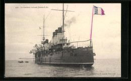 CPA Le Croiseur Cuirassé Jeanne-d`Arc, Französisches Kriegsschiff  - Krieg