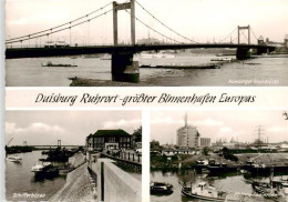 73832505 Duisburg  Ruhr Groesster Binnenhafen Europas Homberger Rheinbruecke Sch - Duisburg