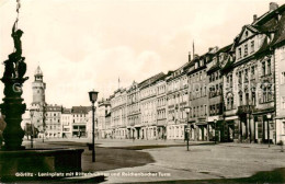 73832453 Goerlitz  Sachsen Leninplatz Mit Ritterbrunnen Und Reichenbacher Turm  - Görlitz