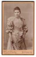 Fotografie Carl Daiber, Boppard A. Rh., Simmernerstr., Junge Dame In Hübscher Kleidung  - Personnes Anonymes