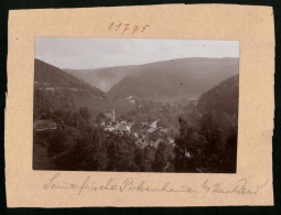 Fotografie Brück & Sohn Meissen, Ansicht Pirkenhammer Bei Karlsbad, Blick Auf Den Ort Im Tal  - Lieux