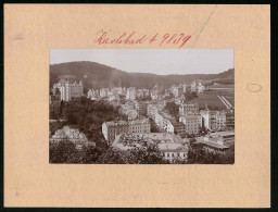 Fotografie Brück & Sohn Meissen, Ansicht Karlsbad, Blick Auf Westend Mit Colonnade Und Hotel Concordia  - Lieux