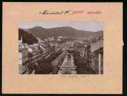 Fotografie Brück & Sohn Meissen, Ansicht Karlsbad, Blick Auf Die Alte Und Neue Wiese Mit Hotels Und Blick Zur Colonna  - Lieux