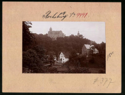 Fotografie Brück & Sohn Meissen, Ansicht Rochsburg I. Muldental, Ortspartie Mit Blick Zum Schloss Rochsburg  - Lieux