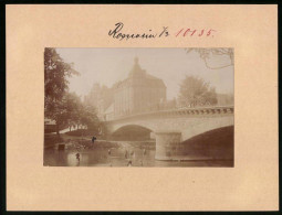 Fotografie Brück & Sohn Meissen, Ansicht Rosswein, Partie An Der Muldenbrücke, Kinder Spielen Im Fluss  - Lieux