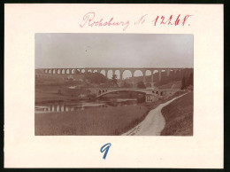 Fotografie Brück & Sohn Meissen, Ansicht Göhren (Wechselburg), Blick Auf Die Göhrener Brücke, Viadukt  - Autres & Non Classés