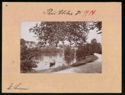 Fotografie Brück & Sohn Meissen, Ansicht Bad Elster, Zwei Damen Im Ruderboot Auf Dem Luisasee  - Lieux