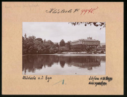 Fotografie Brück & Sohn Meissen, Ansicht Klösterle A. D. Eger, Blick Auf Das Schloss An Der Eger  - Lieux