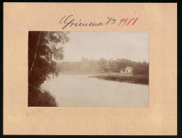 Fotografie Brück & Sohn Meissen, Ansicht Grimma I. Sa., Flusspartie Mit Blick Auf Die Gattersburg  - Lieux