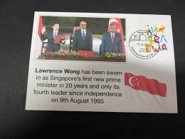 18-5-2024 (5 Z 27) Lawrence Wong Has Been Sworn In As Singapore Prime Minister (with OZ Stamp) - Singapour (1959-...)