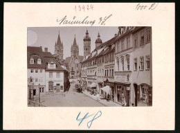 Fotografie Brück & Sohn Meissen, Ansicht Naumburg A. Saale, Steinweg Mit Geschäften Otto Blecker, R. Priese, Carl Be  - Lieux