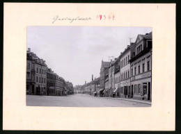 Fotografie Brück & Sohn Meissen, Ansicht Geringswalde I. Sa., Hauptstrasse Mit Geschäften Haferkorn, Cafe Goldammer  - Lieux