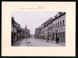 Fotografie Brück & Sohn Meissen, Ansicht Geringswalde I. Sa., Hauptstrasse Geschäft Max Stöbe, R. Schneider, R. Gü  - Lieux