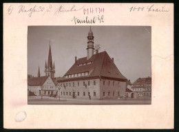 Fotografie Brück & Sohn Meissen, Ansicht Neustadt I. Sa, Marktplatz Mit Rathaus Und Kirche  - Lieux