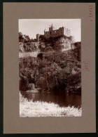 Fotografie Brück & Sohn Meissen, Ansicht Rudelsburg / Saale, Blick Zur Burg Vom Anderern Ufer Der Saale  - Places