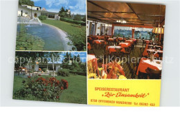 72613373 Hundheim Offenbach-Hundheim Restaurant Zur Einsamkeit Gastraum Park Tei - Autres & Non Classés