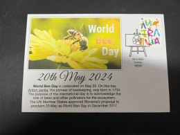 17-5-2024 (5 Z 23)  20th Of May Is " World Bee Day " (with Australian Stamp) - Api