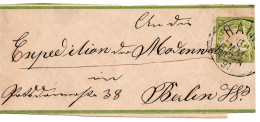 64396 - Altdeutschland / Bayern - 1891 - 3Pfg Wappen GAStreifband RAITH -> Berlin - Briefe U. Dokumente