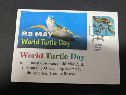 17-5-2024 (5 Z 23)  23th Of May Is " World Turtle Day " (with Australian Turtle NEMO Stamp) - Mundo Aquatico