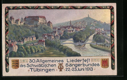 Künstler-AK Tübingen, 30. Allgemeines Liederfest Des Schwäbischen Sängerbundes 1913  - Autres & Non Classés