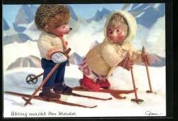 AK Macki Und Mucki Beim Skilaufen  - Mecki