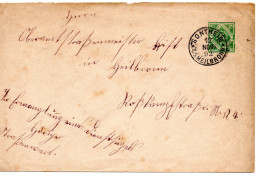 64401 - Altdeutschland / Wuerttemberg - 1892 - 5Pfg DienstGAU SONTHEIM -> HEILBRONN - Storia Postale