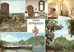 72610510 Hrad Strekov Schiffsanlegestelle Burg Mit Turm Und Innenansicht Hrad St - Czech Republic