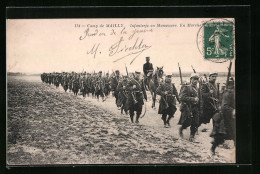 CPA Camp De Mailly, Infanterie En Manoeuvre, En Marche  - Mailly-le-Camp