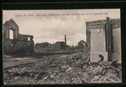 AK Tilsit, Ort In Trümmern, Rest Eines Wohnhauses Nach Der Beschiessung 1914  - Ostpreussen