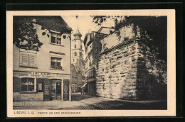 AK Lindau I. B., Partie An Der Heidenmauer, Mit Uhrmachergeschäft Karl Jakob  - Lindau A. Bodensee