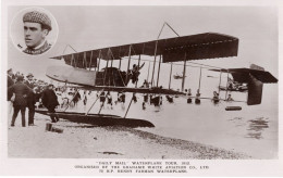 RPC Daily Mail Waterplane Tour 1912  Grahame White Aviation Real Photo Postcard - Aviateurs