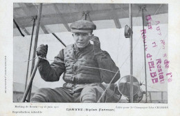 Geo Chavez Biplane Farman Rare Antique French Plane Old Postcard - Airmen, Fliers
