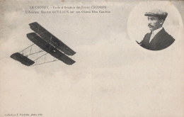 Maurice Guillaux In Blue Caudron French Plane Rare Old Postcard - Airmen, Fliers