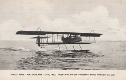 Daily Mail Waterplane Tour 1912  Grahame White Aviation Old Postcard - Airmen, Fliers
