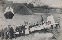 Louis Bleriot Flies From Calais To Dover Antique Plane Postcard - Aviadores