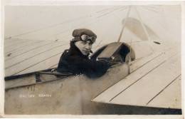 Gustav Hamel British Aviator At Hendon Old Real Photo Postcard - Piloten