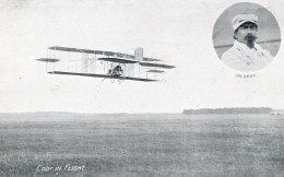 Colonel Cody In Flight Portrait Photo Antique Aviation Postcard - Aviadores