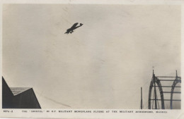 Bristol Monoplane War Aircraft At Military Aerodrome Madrid Old Postcard - Flieger